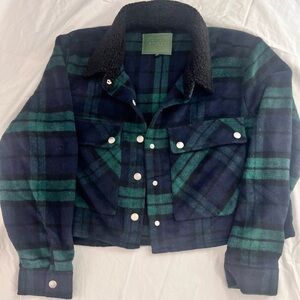 Blank NJC Plaid Cropped Jacket